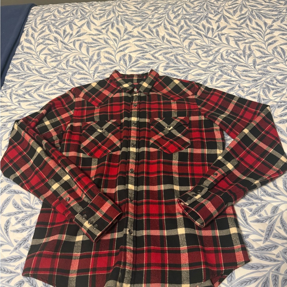 Ralph Lauren Women’s Red & Black Flannel Shirt❗️